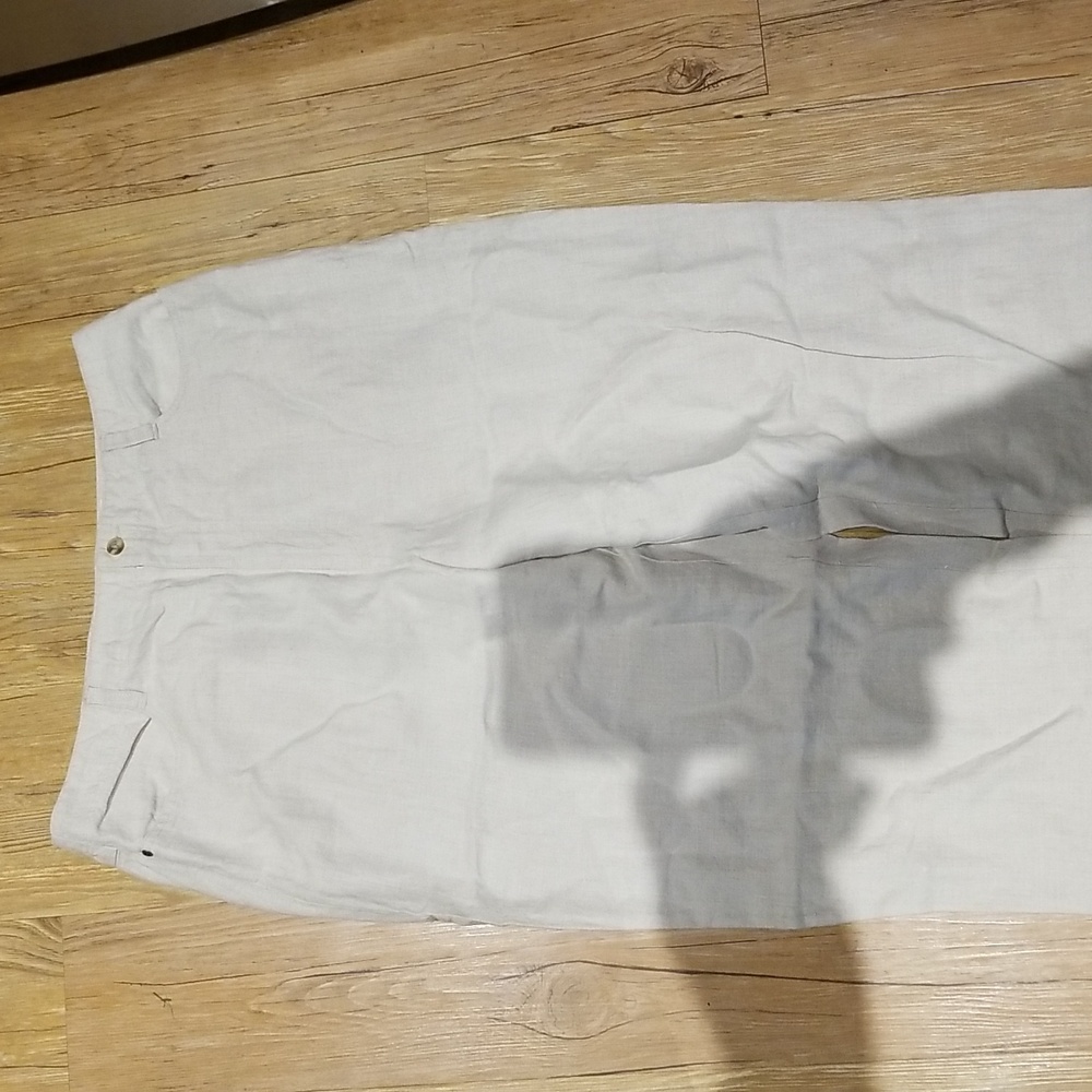 Eddie Bauer linen pants Khaki color NWOTS sz 18